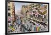 Los Angeles: Main Street Decked Out in Flags in Honour of the Olympic Games-null-Framed Photographic Print