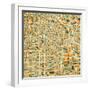 Los Angeles Map-Blue Jazzberry-Framed Art Print