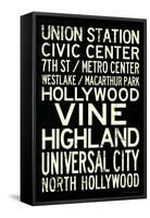 Los Angeles Metro Rail Stations Travel Poster-null-Framed Stretched Canvas