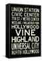 Los Angeles Metro Rail Stations Travel Poster-null-Framed Stretched Canvas