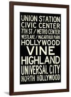 Los Angeles Metro Rail Stations Travel Poster-null-Framed Standard Poster