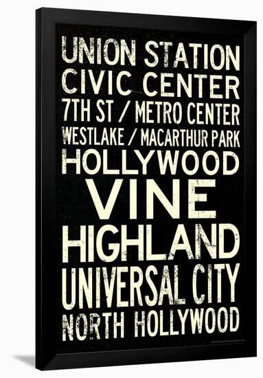 Los Angeles Metro Rail Stations Travel Poster-null-Framed Standard Poster