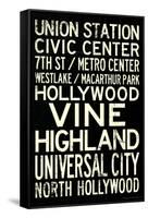 Los Angeles Metro Rail Stations Travel Poster-null-Framed Stretched Canvas