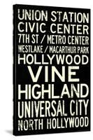 Los Angeles Metro Rail Stations Travel Poster-null-Stretched Canvas