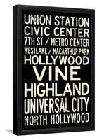 Los Angeles Metro Rail Stations Travel Poster-null-Framed Poster