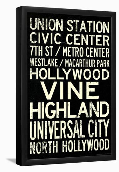 Los Angeles Metro Rail Stations Travel Poster-null-Framed Poster