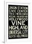 Los Angeles Metro Rail Stations Vintage Subway Retro Metro Travel-null-Framed Art Print