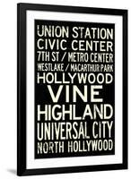 Los Angeles Metro Rail Stations Vintage Subway RetroMetro Travel-null-Framed Art Print