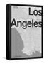 Los Angeles Minimal Map-Florent Bodart-Framed Stretched Canvas