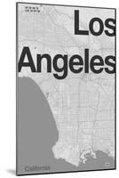 Los Angeles Minimal Map-Florent Bodart-Mounted Giclee Print