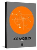 Los Angeles Orange Subway Map-NaxArt-Stretched Canvas