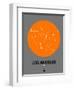 Los Angeles Orange Subway Map-NaxArt-Framed Art Print