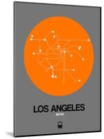 Los Angeles Orange Subway Map-NaxArt-Mounted Art Print