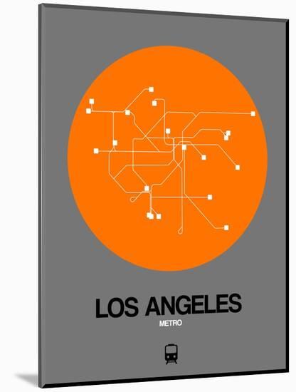 Los Angeles Orange Subway Map-NaxArt-Mounted Art Print