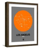 Los Angeles Orange Subway Map-NaxArt-Framed Art Print