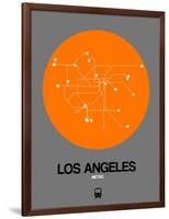 Los Angeles Orange Subway Map-NaxArt-Framed Art Print