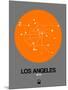 Los Angeles Orange Subway Map-NaxArt-Mounted Art Print