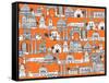 Los Angeles Orange-Sharon Turner-Framed Stretched Canvas