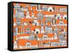 Los Angeles Orange-Sharon Turner-Framed Stretched Canvas