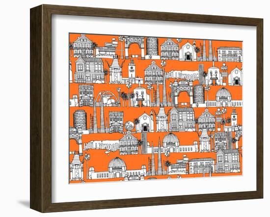 Los Angeles Orange-Sharon Turner-Framed Art Print