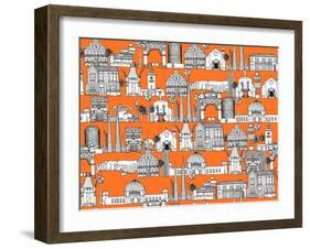 Los Angeles Orange-Sharon Turner-Framed Art Print