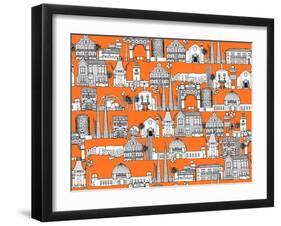 Los Angeles Orange-Sharon Turner-Framed Art Print