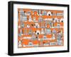 Los Angeles Orange-Sharon Turner-Framed Art Print