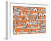 Los Angeles Orange-Sharon Turner-Framed Art Print