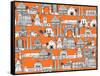 Los Angeles Orange-Sharon Turner-Framed Stretched Canvas