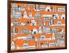 Los Angeles Orange-Sharon Turner-Framed Art Print