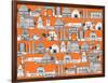 Los Angeles Orange-Sharon Turner-Framed Art Print