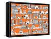 Los Angeles Orange-Sharon Turner-Framed Stretched Canvas