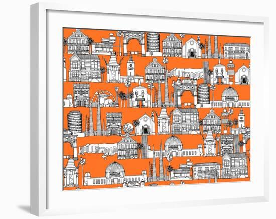 Los Angeles Orange-Sharon Turner-Framed Art Print