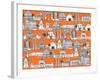 Los Angeles Orange-Sharon Turner-Framed Art Print