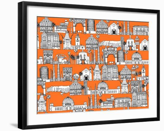 Los Angeles Orange-Sharon Turner-Framed Art Print