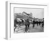 Los Angeles Police Officers Bicycling Past Broadway Storefronts-null-Framed Photographic Print