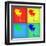 Los Angeles Pop Art Map 1-NaxArt-Framed Art Print