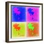 Los Angeles Pop Art Map 2-NaxArt-Framed Art Print