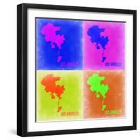 Los Angeles Pop Art Map 2-NaxArt-Framed Art Print