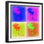 Los Angeles Pop Art Map 2-NaxArt-Framed Art Print