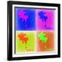 Los Angeles Pop Art Map 2-NaxArt-Framed Art Print