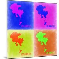 Los Angeles Pop Art Map 2-NaxArt-Mounted Art Print