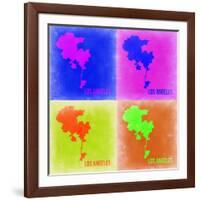 Los Angeles Pop Art Map 2-NaxArt-Framed Art Print