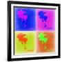 Los Angeles Pop Art Map 2-NaxArt-Framed Art Print