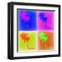 Los Angeles Pop Art Map 2-NaxArt-Framed Art Print