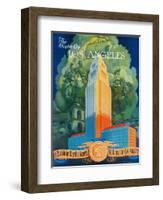 Los Angeles Promotional Poster - Los Angeles, CA-Lantern Press-Framed Art Print