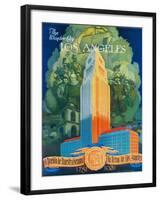 Los Angeles Promotional Poster - Los Angeles, CA-Lantern Press-Framed Art Print