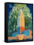 Los Angeles Promotional Poster - Los Angeles, CA-Lantern Press-Framed Stretched Canvas