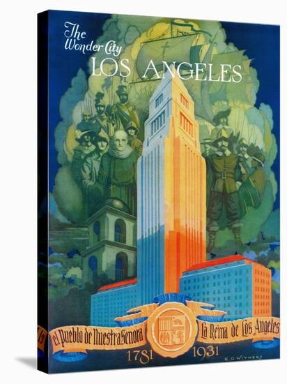 Los Angeles Promotional Poster - Los Angeles, CA-Lantern Press-Stretched Canvas