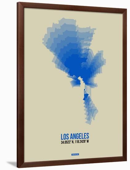 Los Angeles Radiant Map 2-NaxArt-Framed Art Print